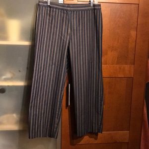 Rafaella light weight denim pen striped trousers